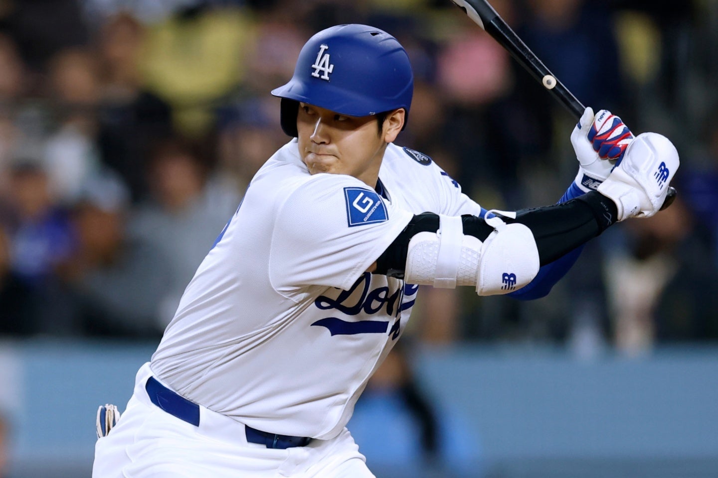 長女誕生後、大谷がパパ第１号を放った。(C)Getty Images