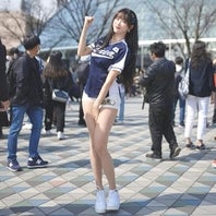 WBCで来日した際のキム・ハンナさん。東京ドームを背景にパシャリ（画像は公式インスタグラムより）。