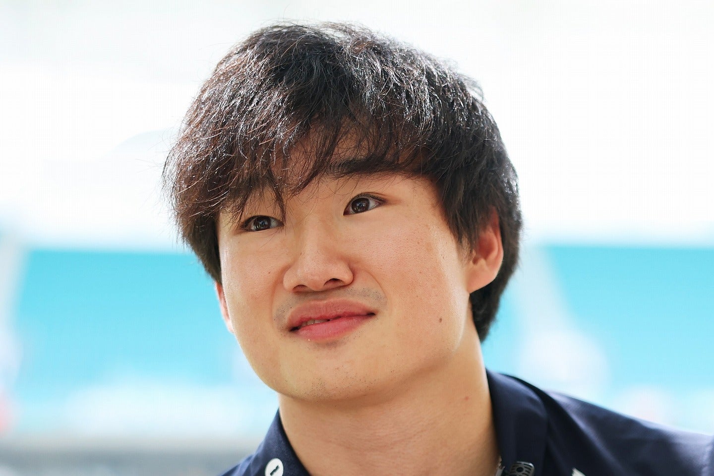 ブレイディ氏と対面した角田。(C) Getty Images
