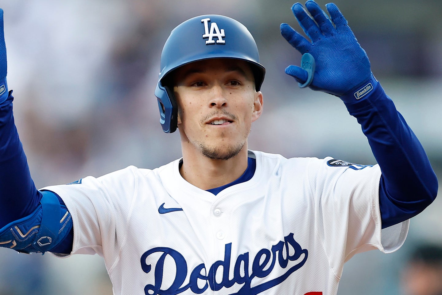 ドジャースのトミー・エドマン内野手。２戦連続で欠場している。(C)Getty Images