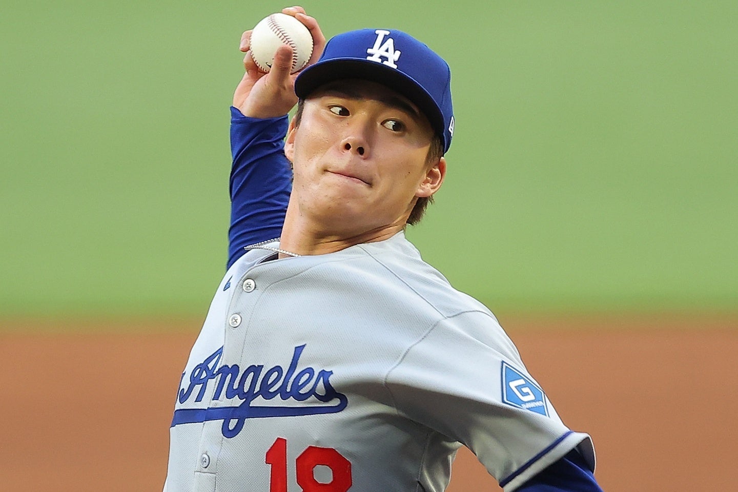 山本は６回を投げ１安打無失点の快投だった。(C)Getty Images