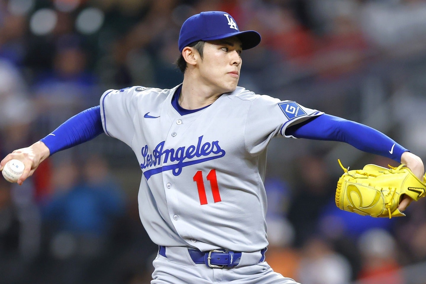 粘投の末、MLB初勝利を挙げた佐々木。(C)Getty Images