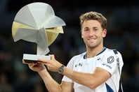 マドリード・オープン決勝で世界６位のドレイパーに勝利したルード。ノルウェー人選手のマスターズ優勝は男子ツアー史上初の快挙となった。（C）Getty Images