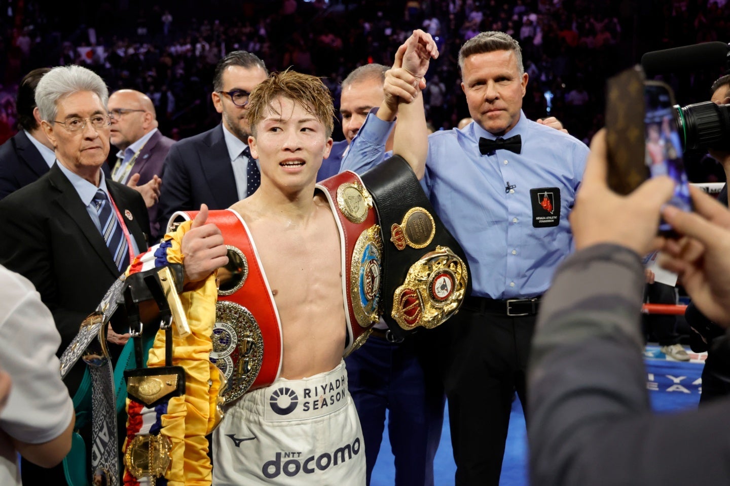 井上は世界戦11連続KO。米ラスベガスで強さを示した。(C)Getty Images