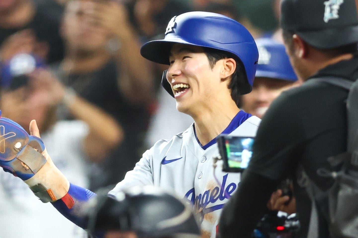 先発デビュー戦で２安打、１打点、１盗塁と奮闘したキム・ヘソン。(C)Getty Images