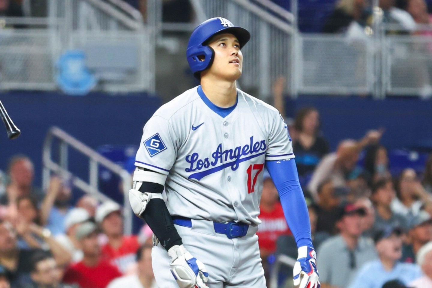 打った瞬間それと分かる一発を放った大谷。(C)Getty Images