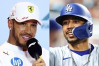 似ているとブラウン氏に名前を挙げられたハミルトン（左）とベッツ（右）。(C) Getty Images