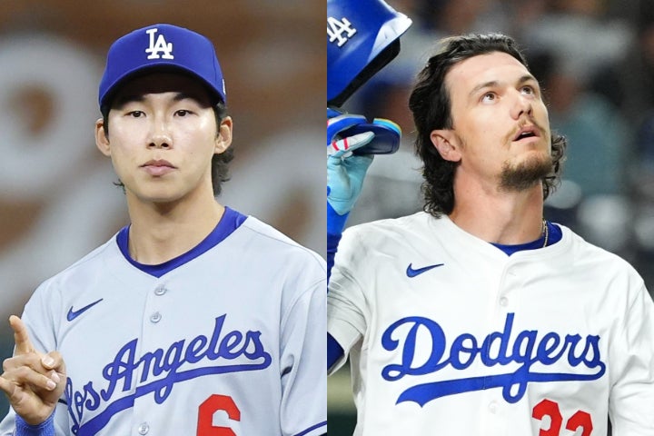 エドマンが復帰した際、キム・ヘソン（左）とアウトマン（右）のどちらかがマイナーに降格すると報じられている。(C)Getty Images