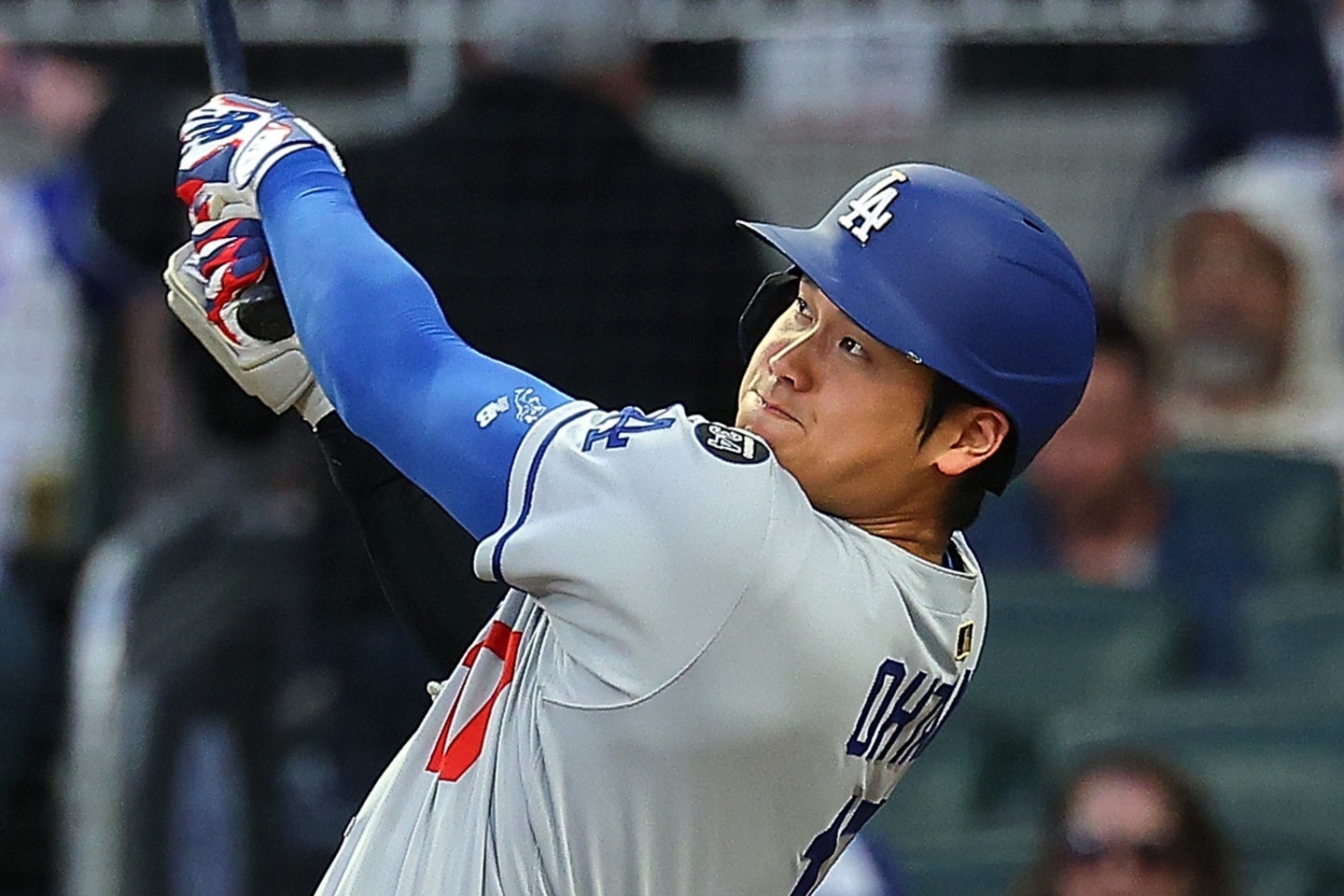 大谷は１安打２得点３四球と勝利に貢献した。(C)Getty Images