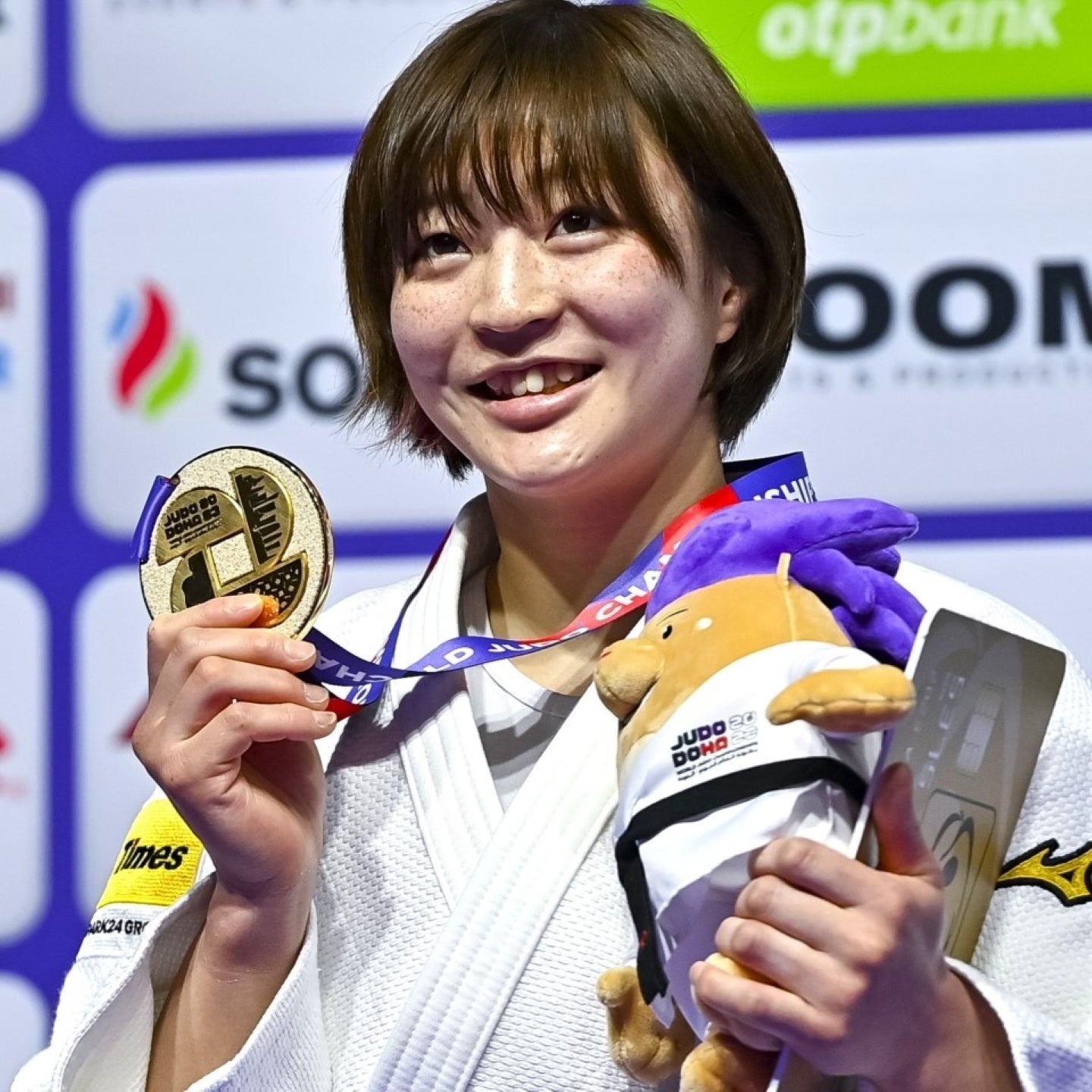 無差別級トーナメントで初めて２勝を挙げた角田。想像を絶する恐怖や緊張感に苛まれていたという。(C)Getty Images