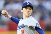 米専門誌の有望株ランキングで１位から２位に転落した佐々木。今後の活躍が期待される。(C)Getty Images