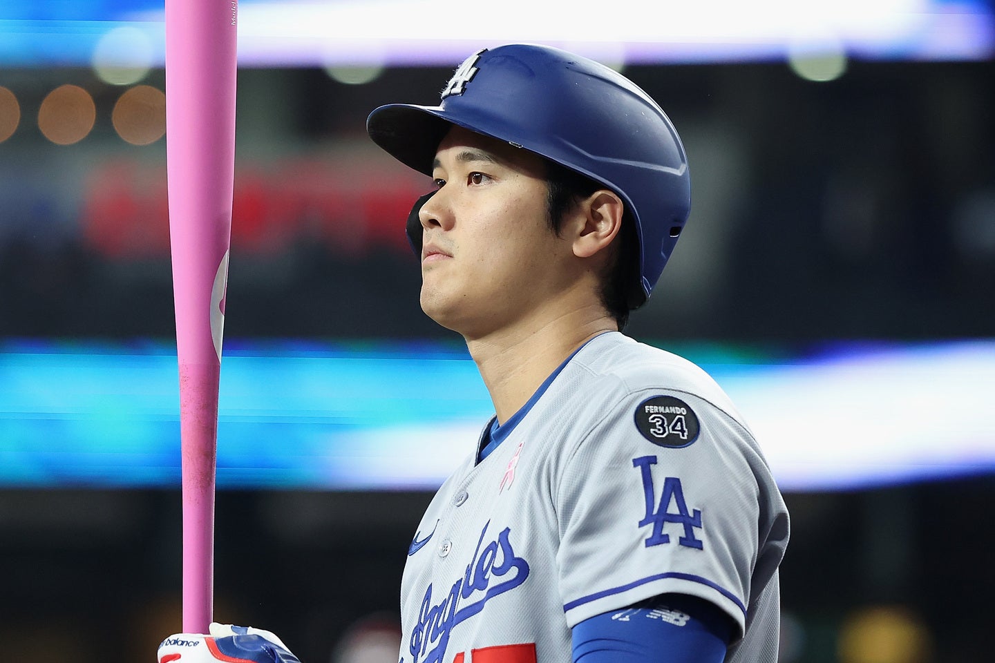 ドジャースの大谷翔平。４度目のMVP獲得に期待が集まっている。(C)Getty Images