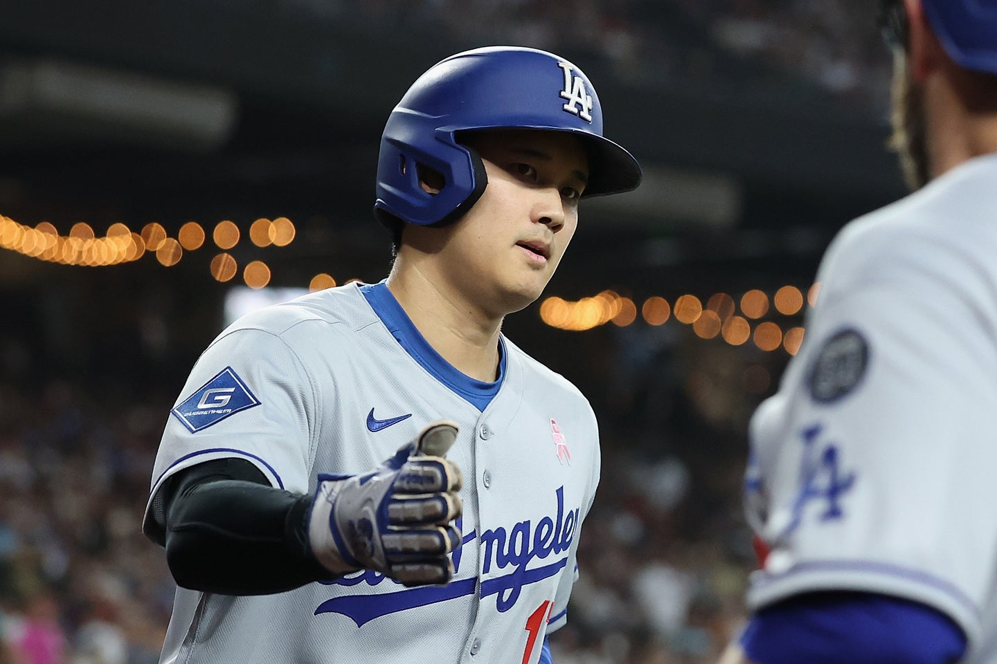 ドジャースの大谷翔平。この日は３打数無安打１四球だった。(C)Getty Images