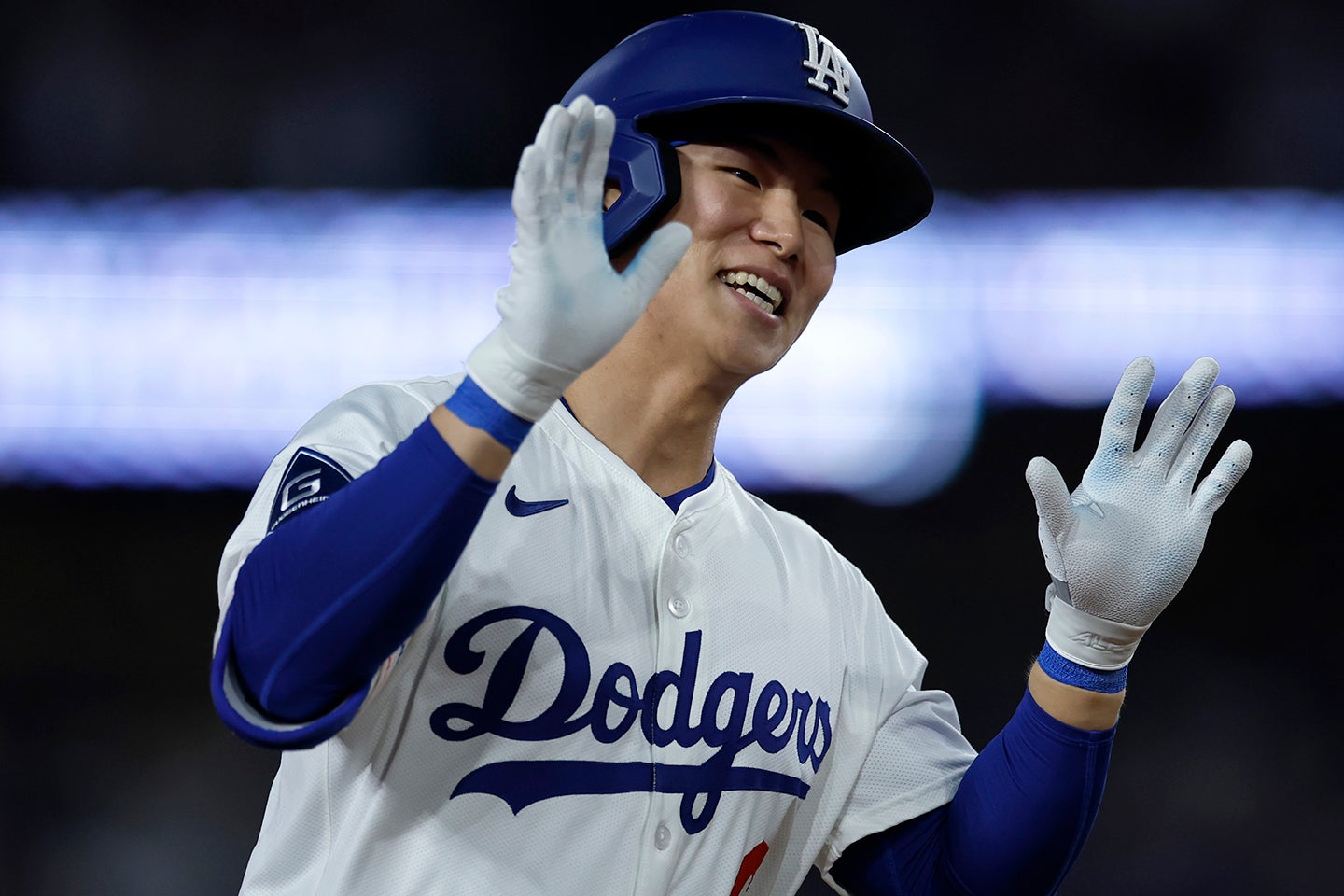 本拠地で初アーチを放ったキム・ヘソン。(C) Getty Images