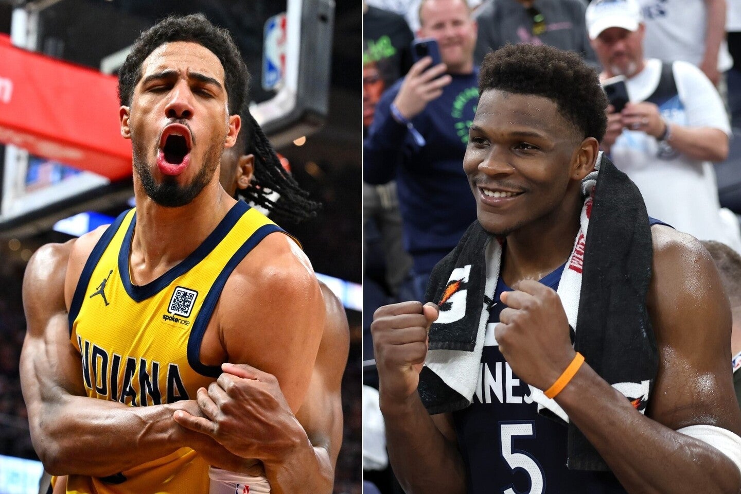カンファレンス決勝に駒を進めたペイサーズとウルブズ。ともに球団初の優勝がかかる。(C)Getty Images
