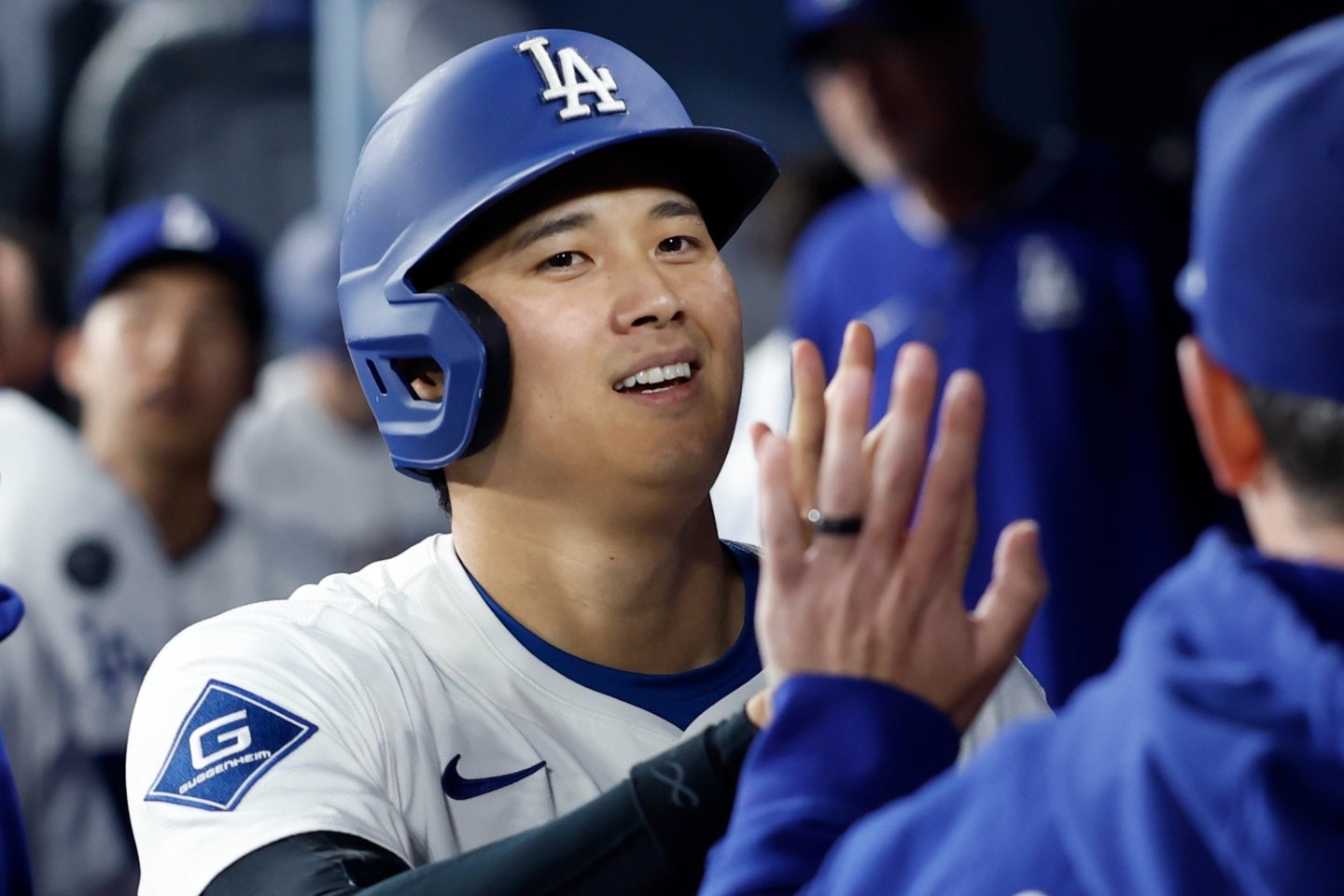 大谷は今季初の１試合２本塁打。５月は異次元のスタッツを叩き出している。(C)Getty Images