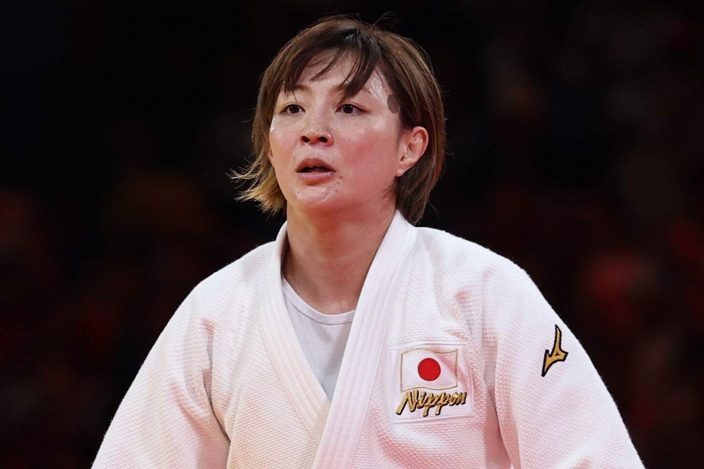 運動後に弾ける笑顔をみせた角田。(C)Getty Images