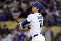 大谷は16号ソロ弾を放ち、MLB単独トップに浮上した。(C) Getty Images