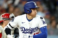 本塁打を放った前日から一転、大谷は６打数無安打、２三振に終わった。(C)Getty Images