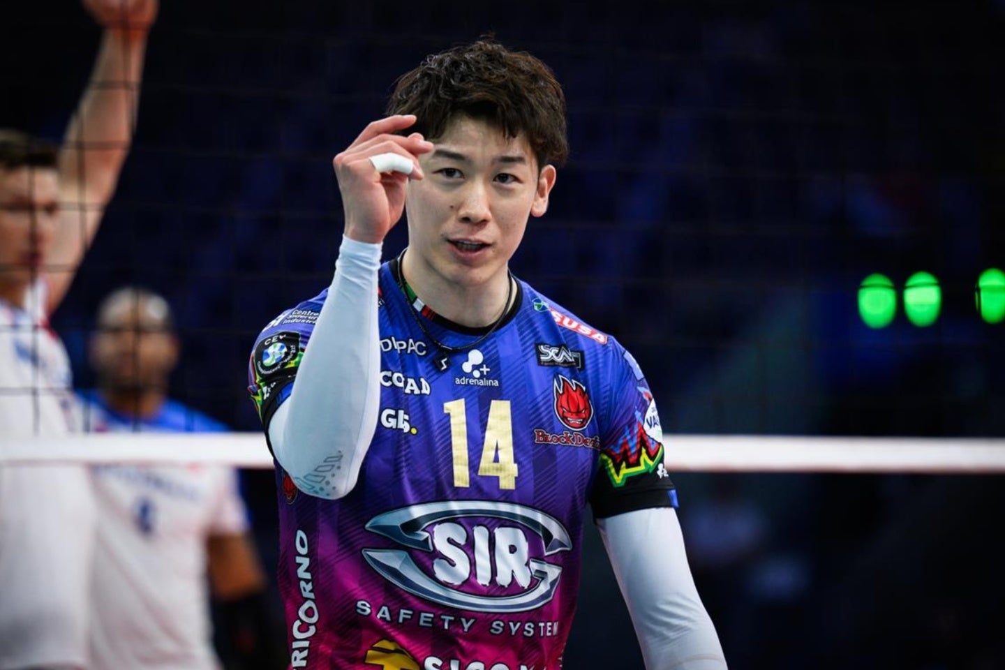 先発出場の石川が大車輪の活躍。ペルージャを２度目のCL決勝に導いた。(C)Confédération Européenne de Volleyball (CEV)