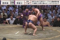 夏場所・結びの一番でハプニングが起きた（画像はABEMA TVのスクリーンショット）。
