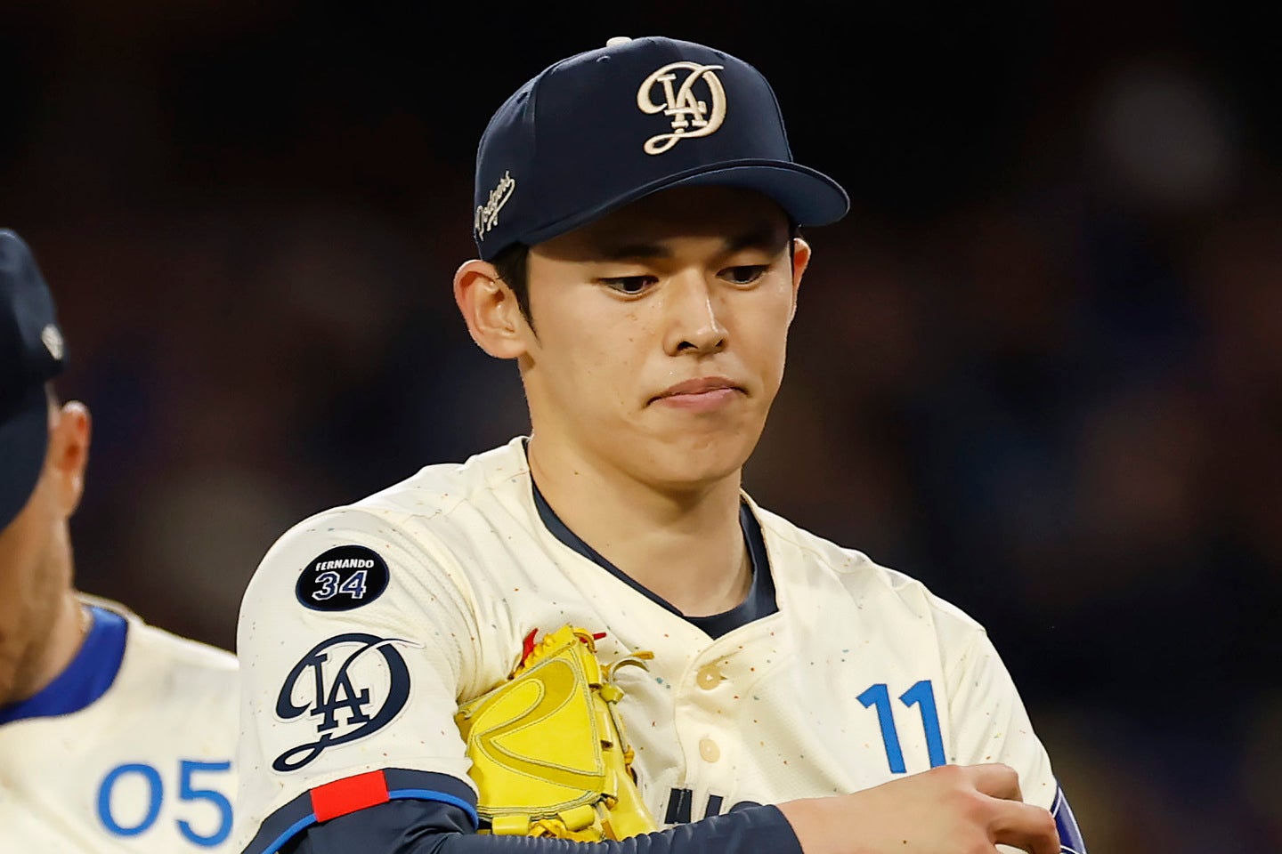 「右肩インピンジメント症候群」でIL入りとなったドジャースの佐々木朗希。(C)Getty Images