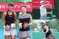 写真左＝シングルス優勝のリー（左）と準優勝の木下晴結（右）。写真右上＝18歳の木下は初タイトルならず。写真右下＝同じく18歳の野口紗枝がベスト４と健闘。写真提供：Square Plus