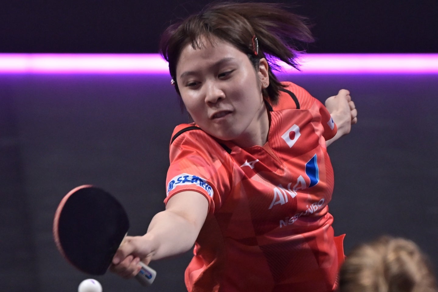 パリ五輪代表の平野。世界卓球はまさかの２回戦敗退となった。(C) Getty Images