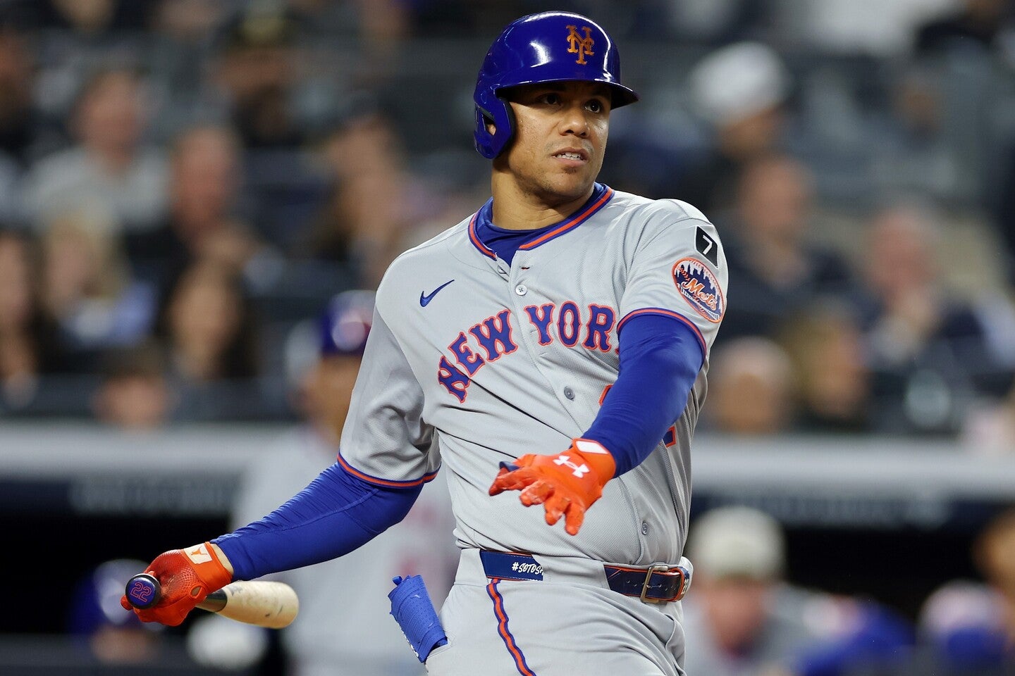 古巣ヤンキースとの対戦で10打数１安打に終わったソト。大ブーイングが堪えたか？(C)Getty Images