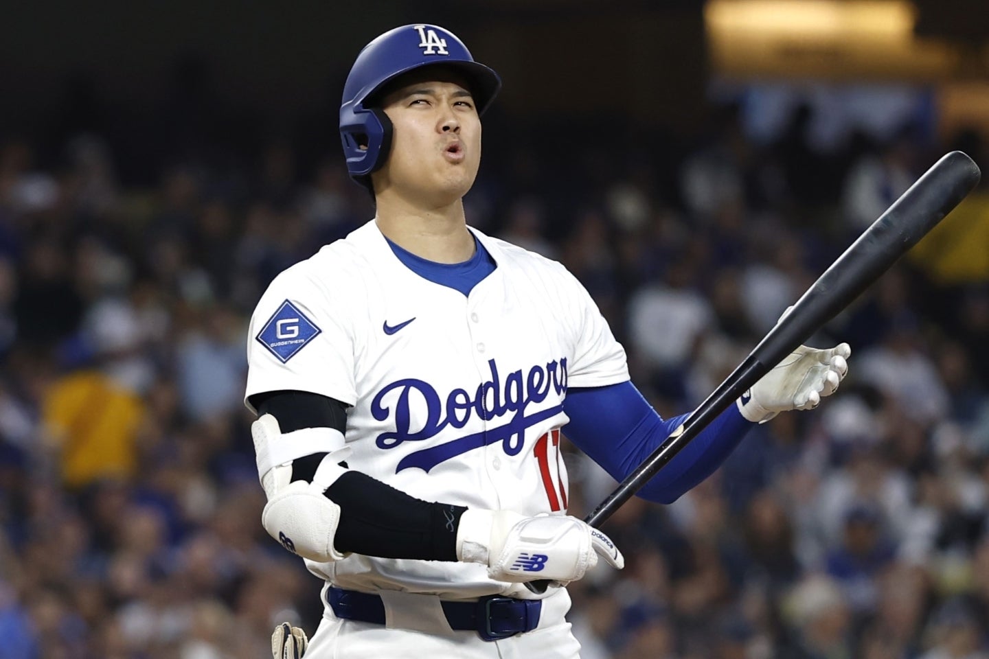 大谷は６回の第３打席で左翼スタンドにソロ本塁打を打ち込んだ。(C)Getty Images