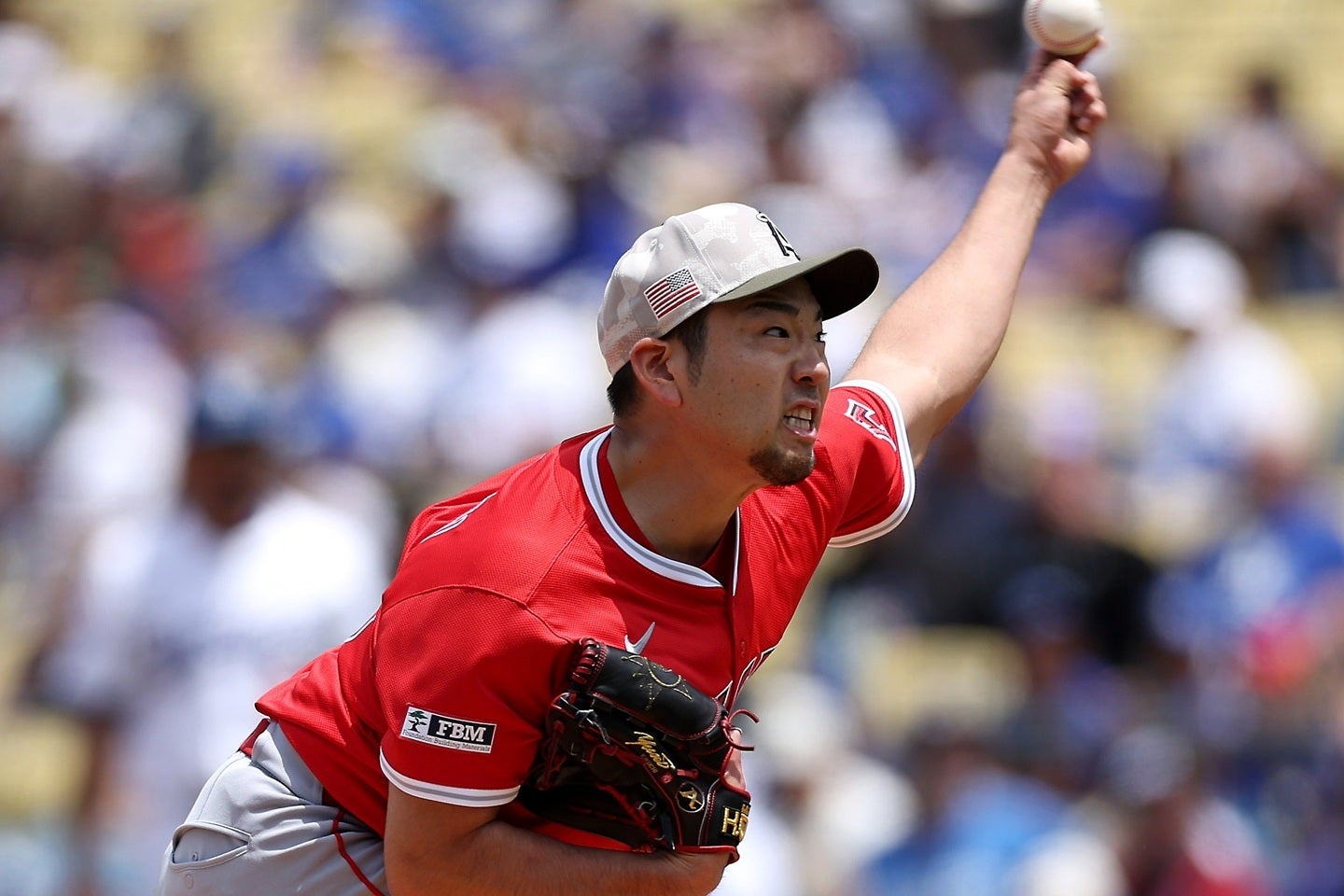 今季初勝利はならなかったものの、菊池がドジャース戦で好投をみせた。(C) Getty Images