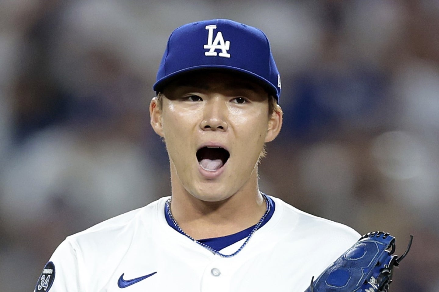 ７回無失点と好投した山本。勝敗はつかなかった。(C)Getty Images