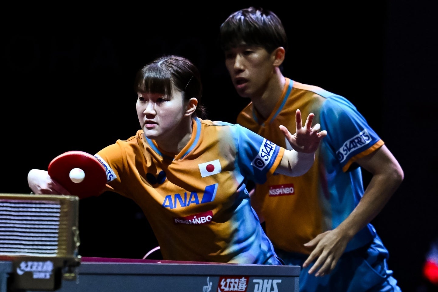 吉村真晴／大藤沙月ペアが世界ランク１位のペアを撃破した。(C)Getty Images