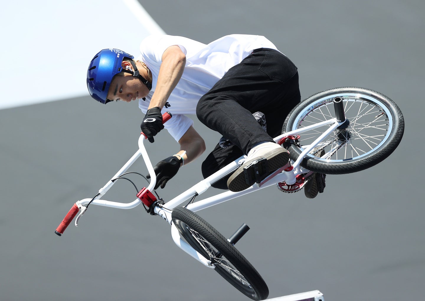 阪神ファンを公言したBMXライダーの中村輪夢。(C)Getty Images