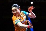 シングルスでの金メダルを狙った張本は準々決勝で敗退。メダルを逃した。(C)Getty Images