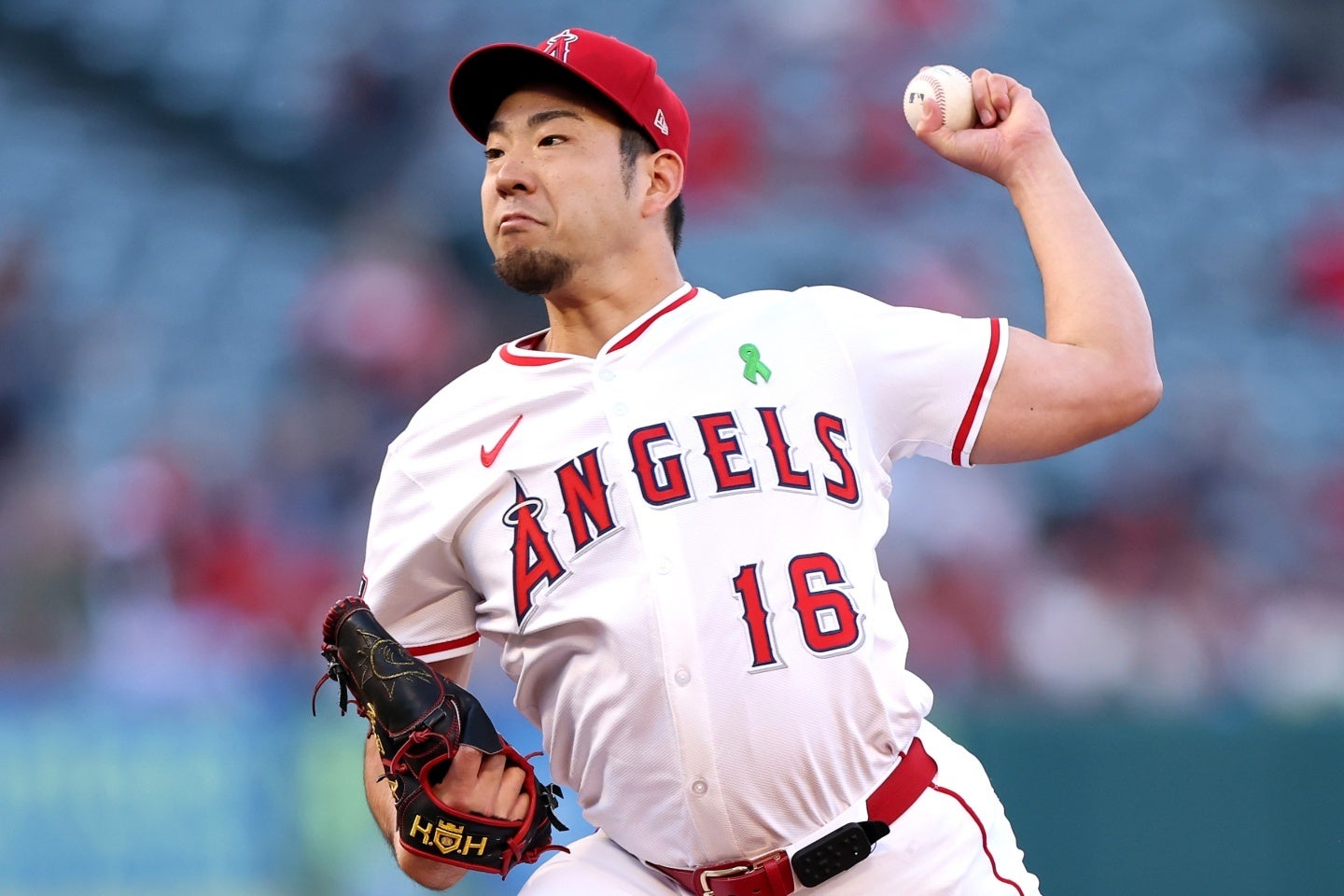 菊池がエ軍移籍後、待望の初勝利を手にした。(C)Getty Images