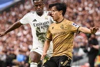 マドリー戦で意欲的なプレーを見せた久保。(C)Getty Images