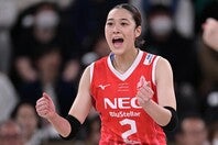 今、最も勢いのあるアウトサイドヒッターとして注目を浴びる佐藤。写真：金子拓弥（THE DIGEST写真部）