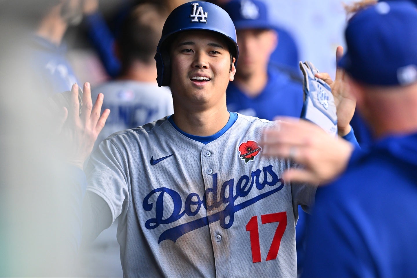 HRランキングで首位を独走する大谷。(C)Getty Images