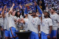 13年ぶりのNBAファイナル進出を決めたサンダー。勢いそのままにタイトル獲得なるか。(C)Getty Images