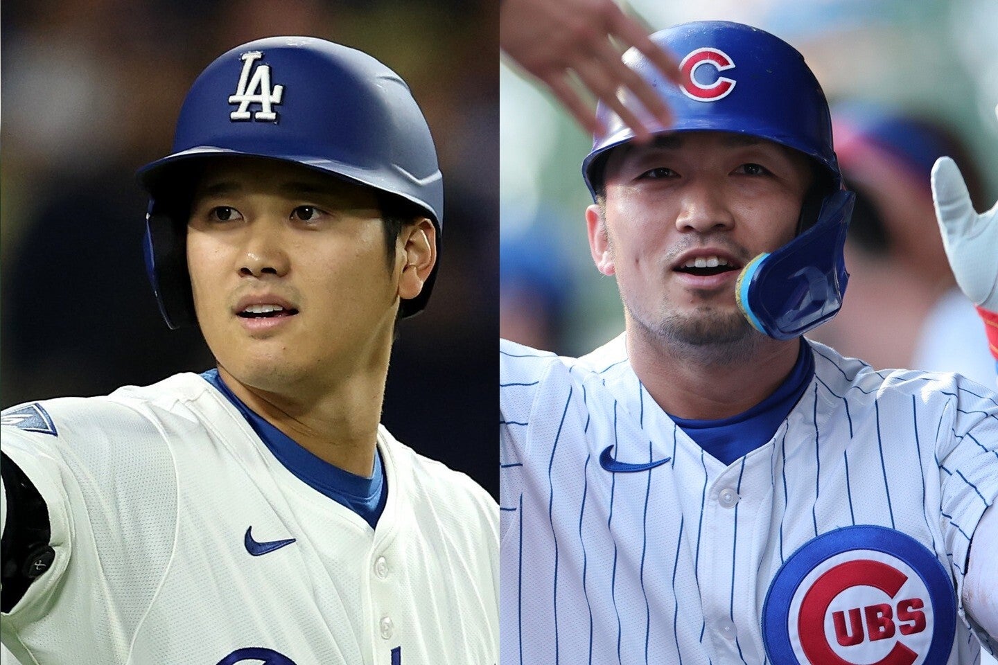 MLBの打者パワーランキングTOP10に選出された大谷（左）と鈴木（右）。(C) Getty Images