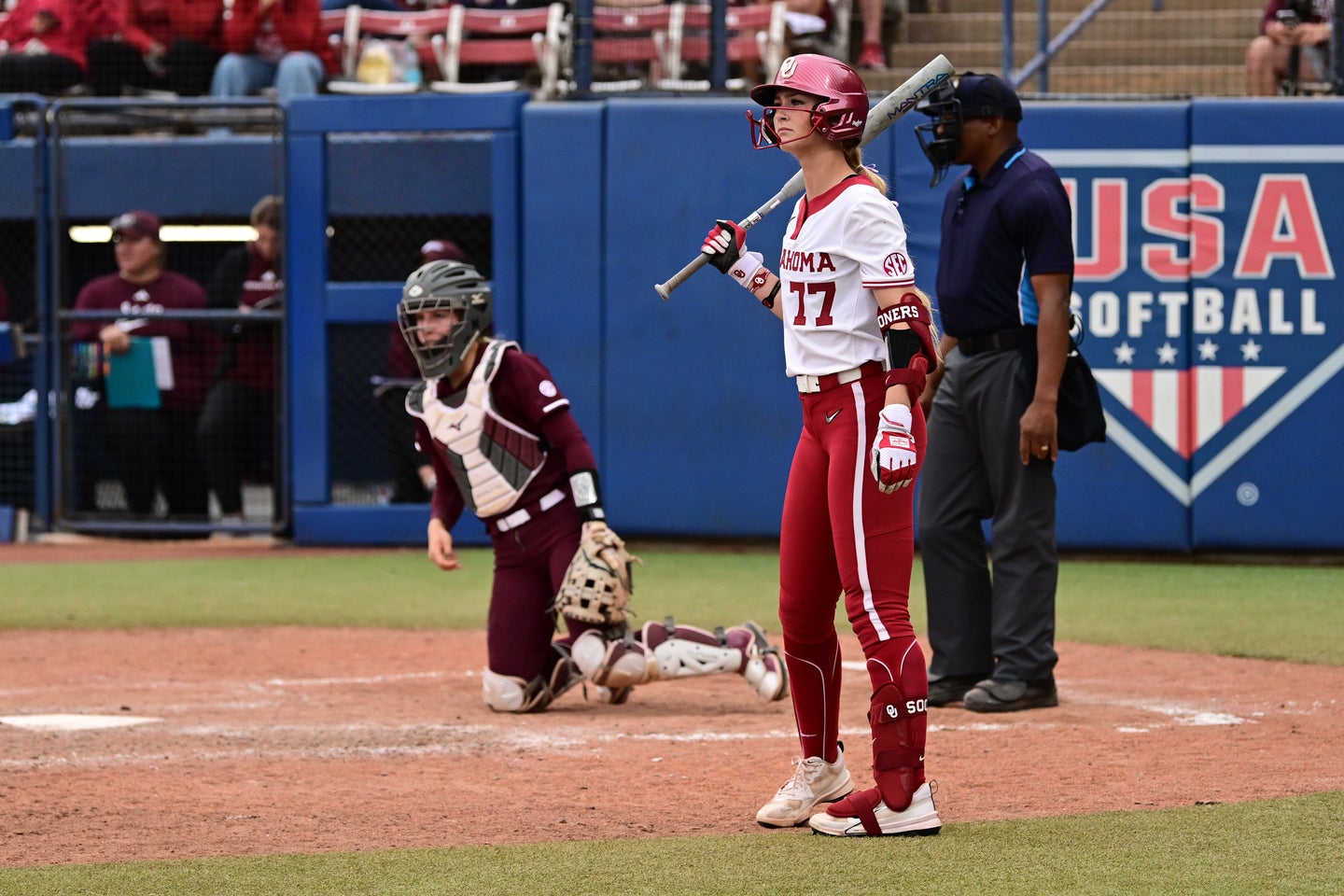 米国の大学女子ソフトボールの試合風景。今後の発展にも期待がかかる。(C)Getty Images