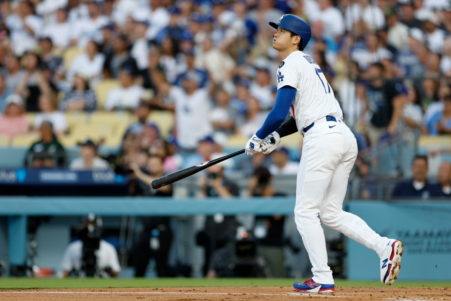 ヤンキース戦で２HRを放った大谷。NYメディアから悲鳴が上がった。(C)Getty Images