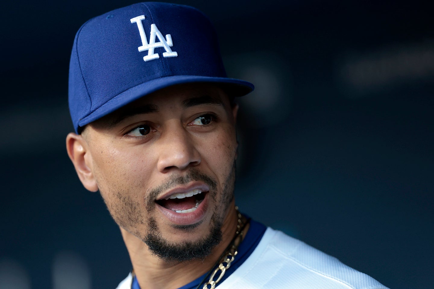ドジャースの主軸ベッツ。思わぬアクシデントで宿敵ヤンキースとの試合を欠場した。(C)Getty Images