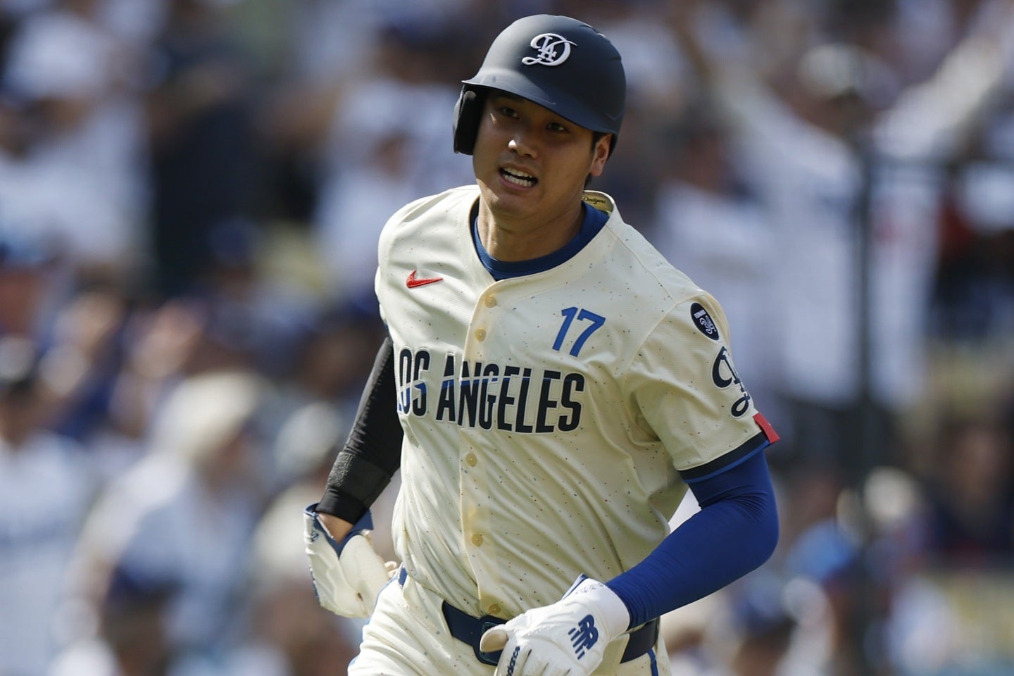 ドジャースは大谷のライト前ヒットを皮切りに初回４点を先制した。(C) Getty Images