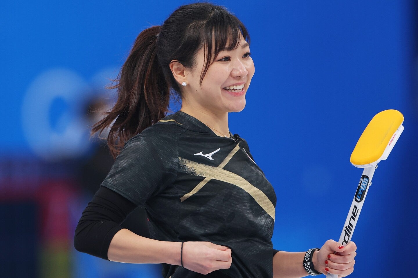 露出が控えめなスポブラ姿を披露した吉田。(C)Getty Images