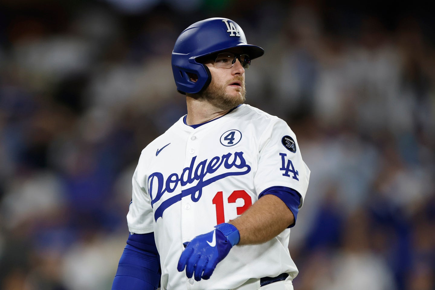 初回に８号２ランを放ったドジャースのマックス・マンシー。(C)Getty Images