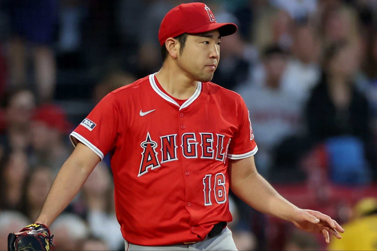 メジャー通算900奪三振を記録した菊池。(C)Getty Images
