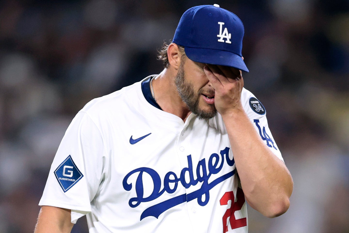 ドジャースの左腕クレイトン・カーショウ。今季初勝利を挙げることはできなかった。(C)Getty Images