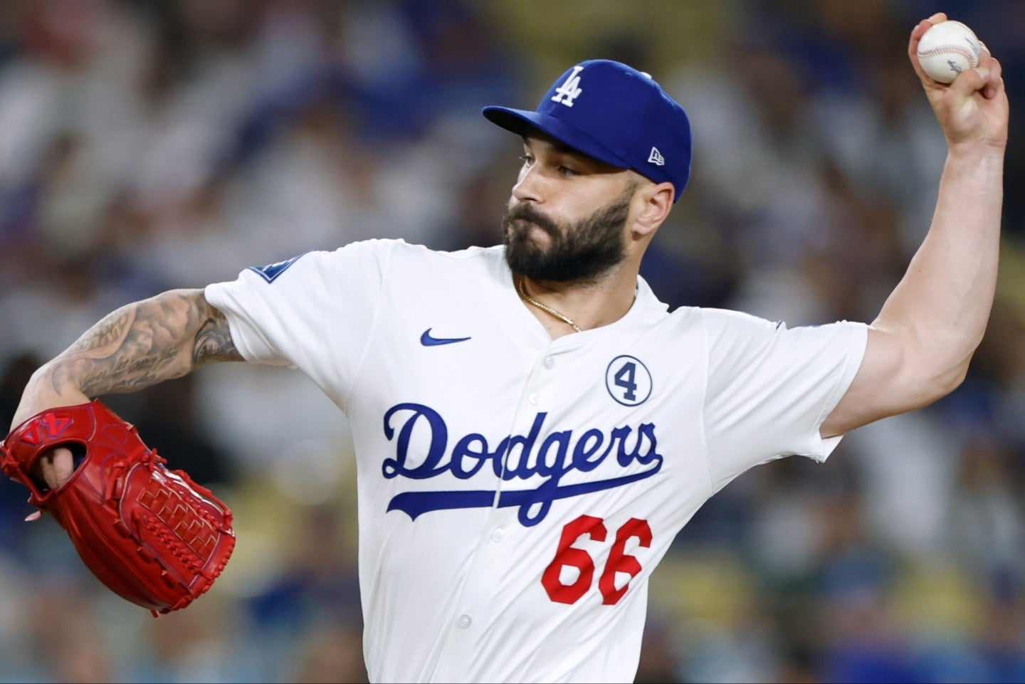 パドレスとの初めての古巣対決で勝利したスコット。(C)Getty Images